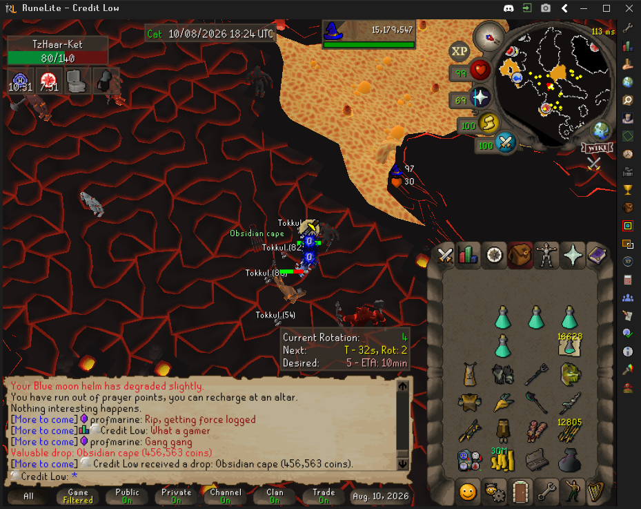 Credit Low's Obsidian Armor drop