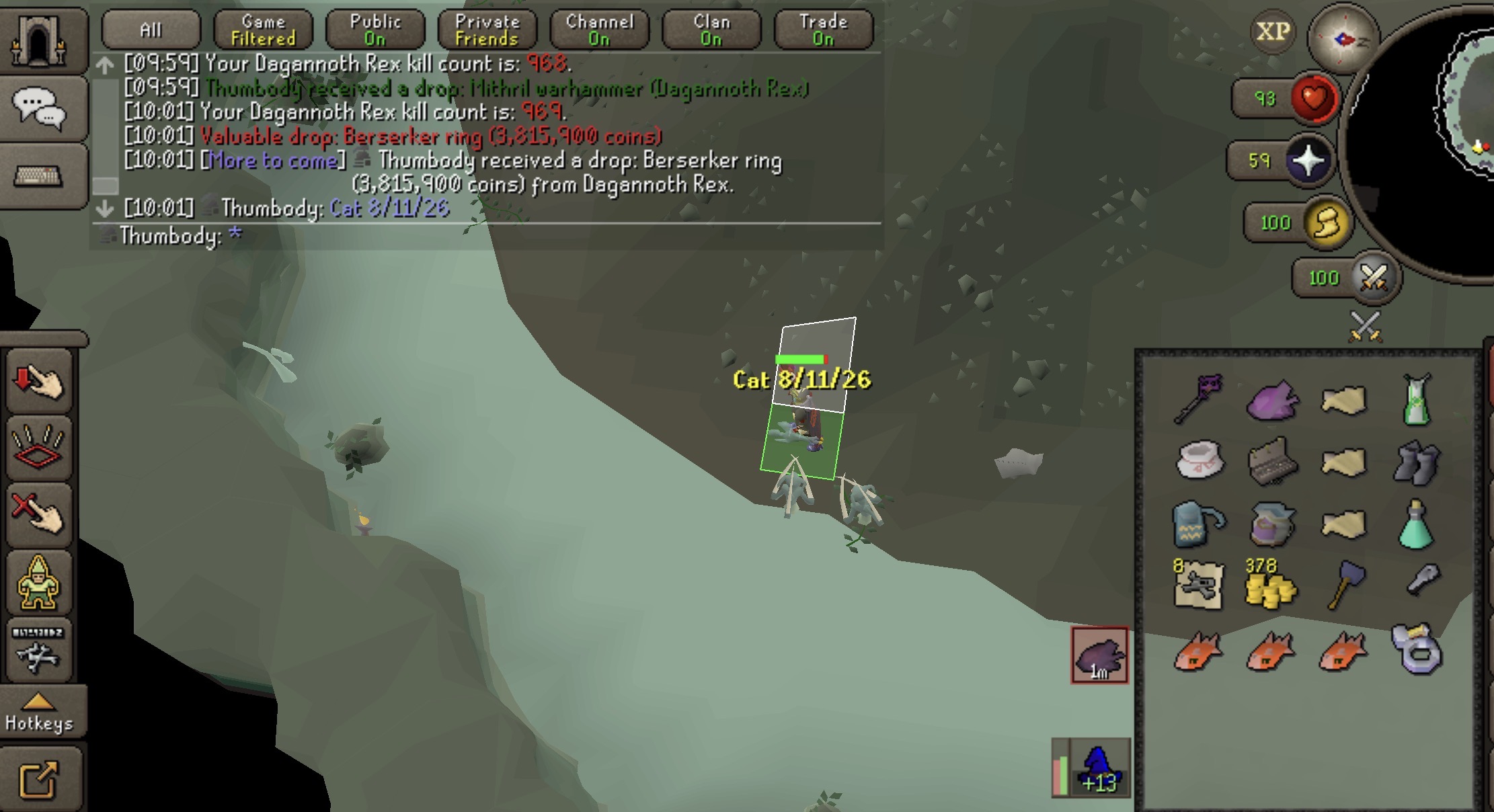 Thumbody's Dagannoth King Rings drop