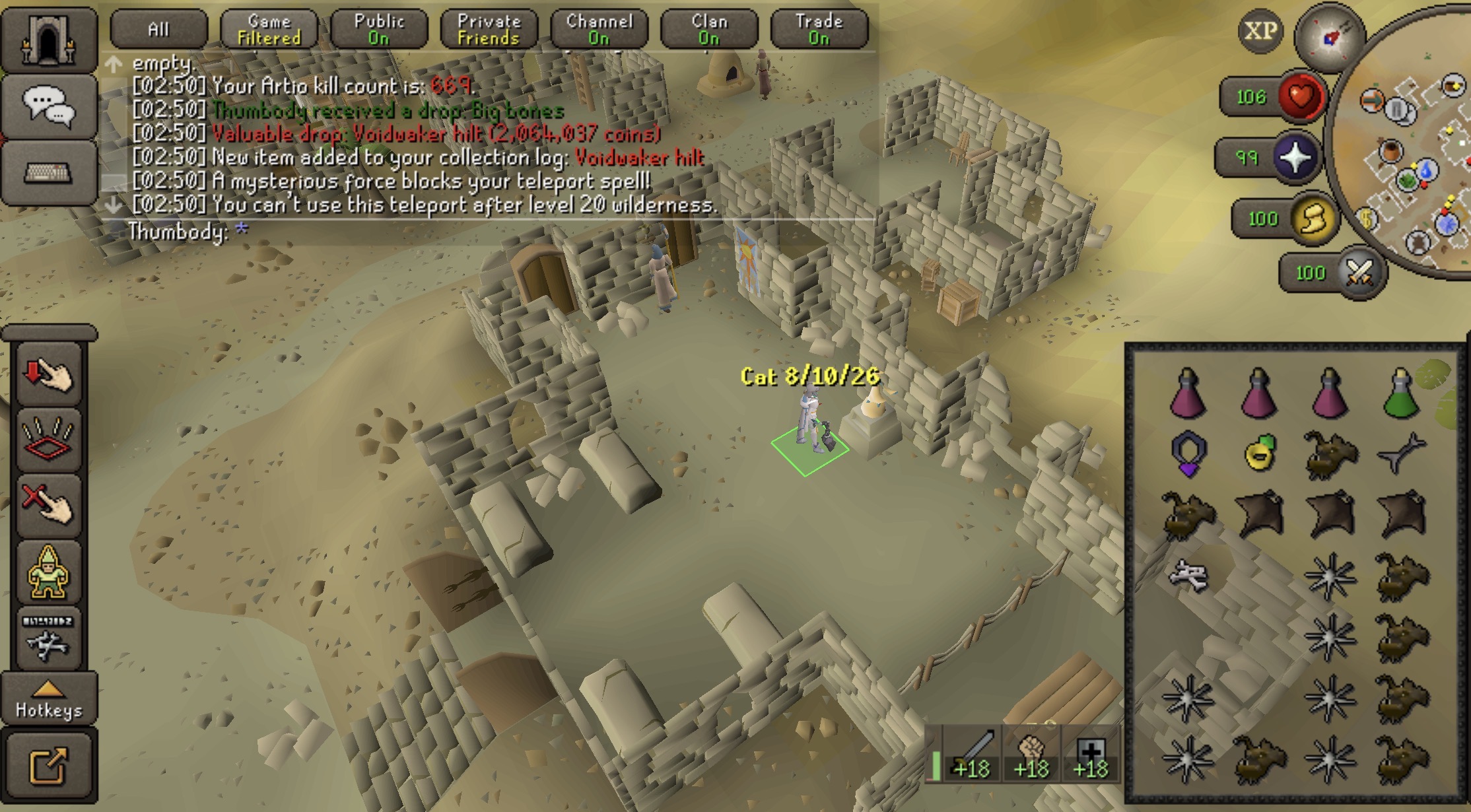 Thumbody's Wilderness Bosses (Callisto, Venenatis & Vet'ion) drop