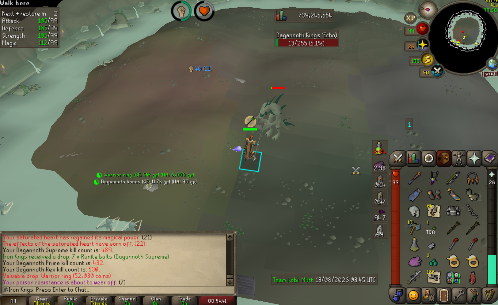 Iron Kngs's Dagannoth King Rings drop