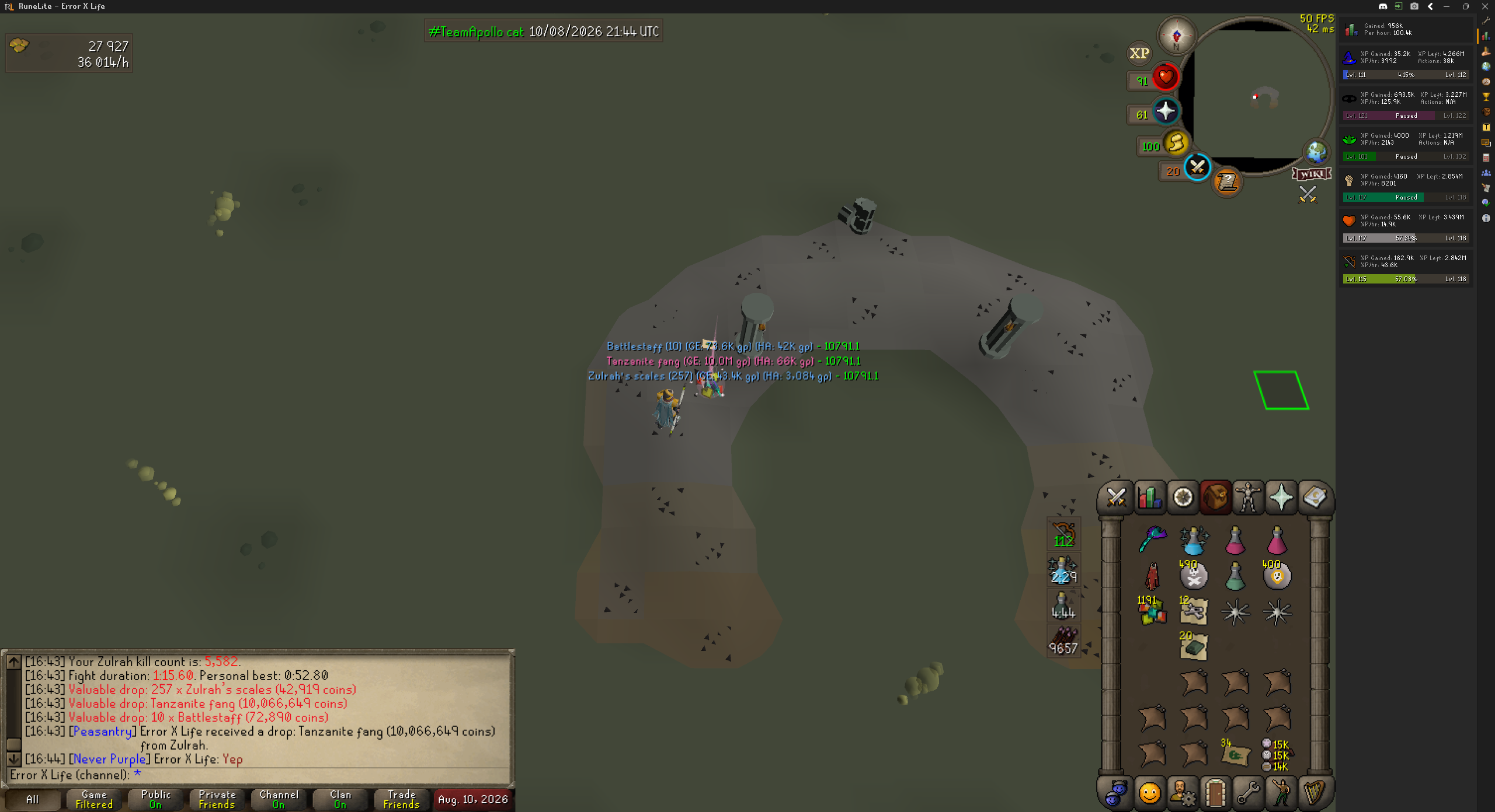 Error X Life's Zulrah drop