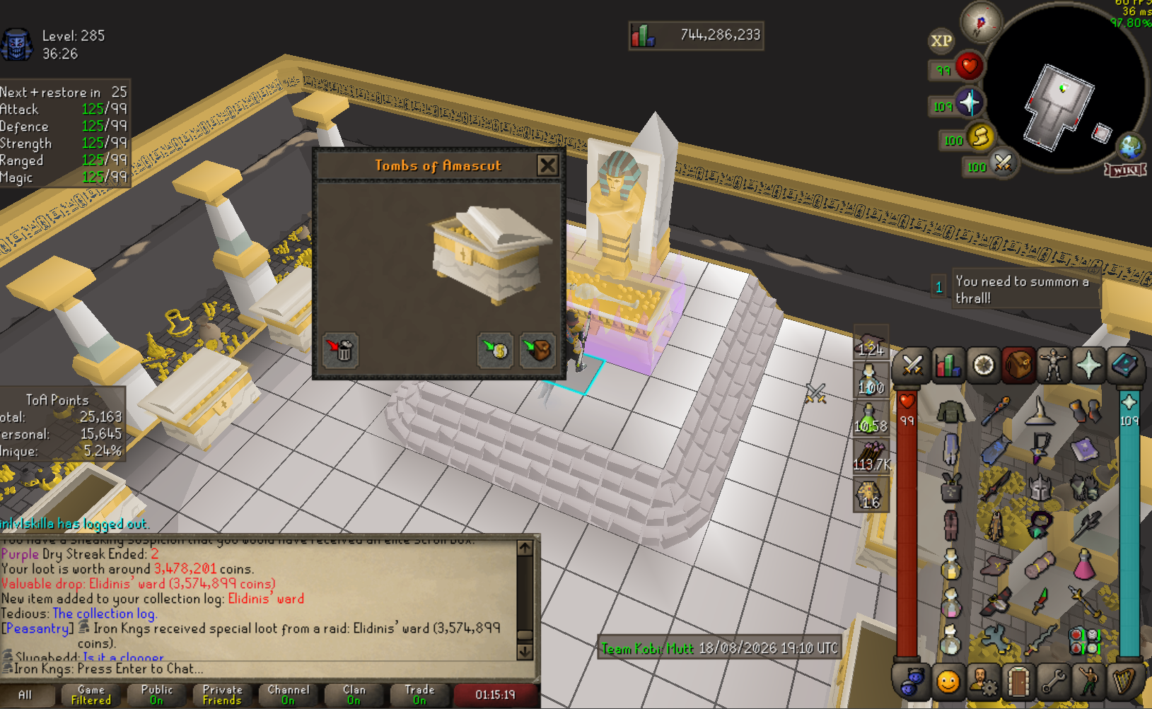 Iron Kngs's Tombs of Amascut drop