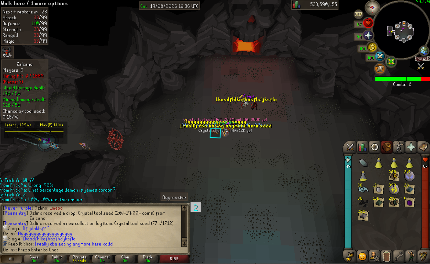 Ozlinx's Zalcano drop