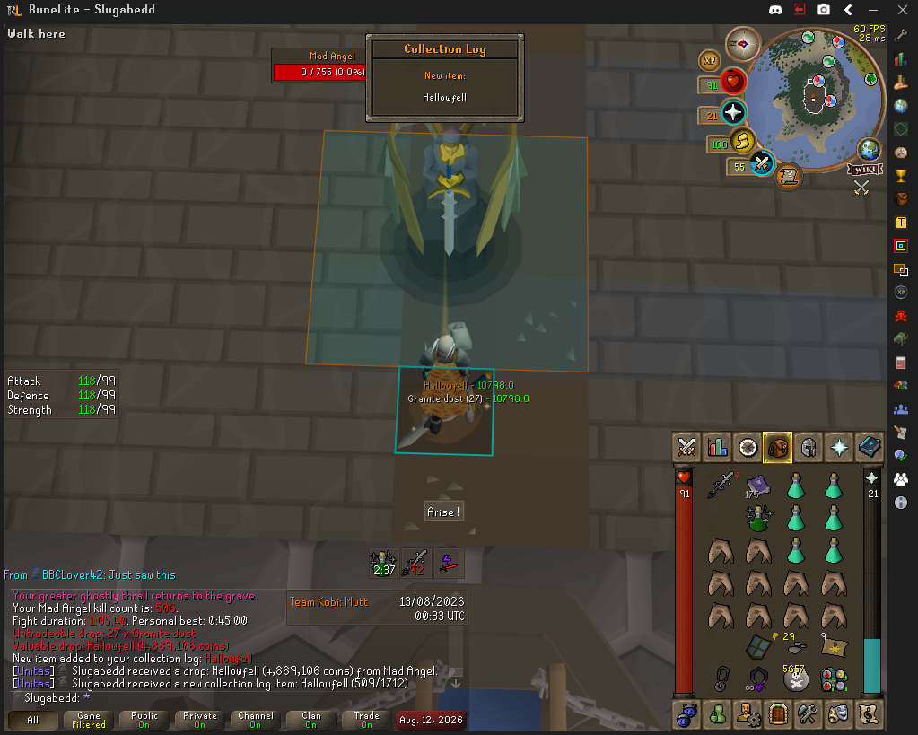 Slugabedd's Mad Angel drop