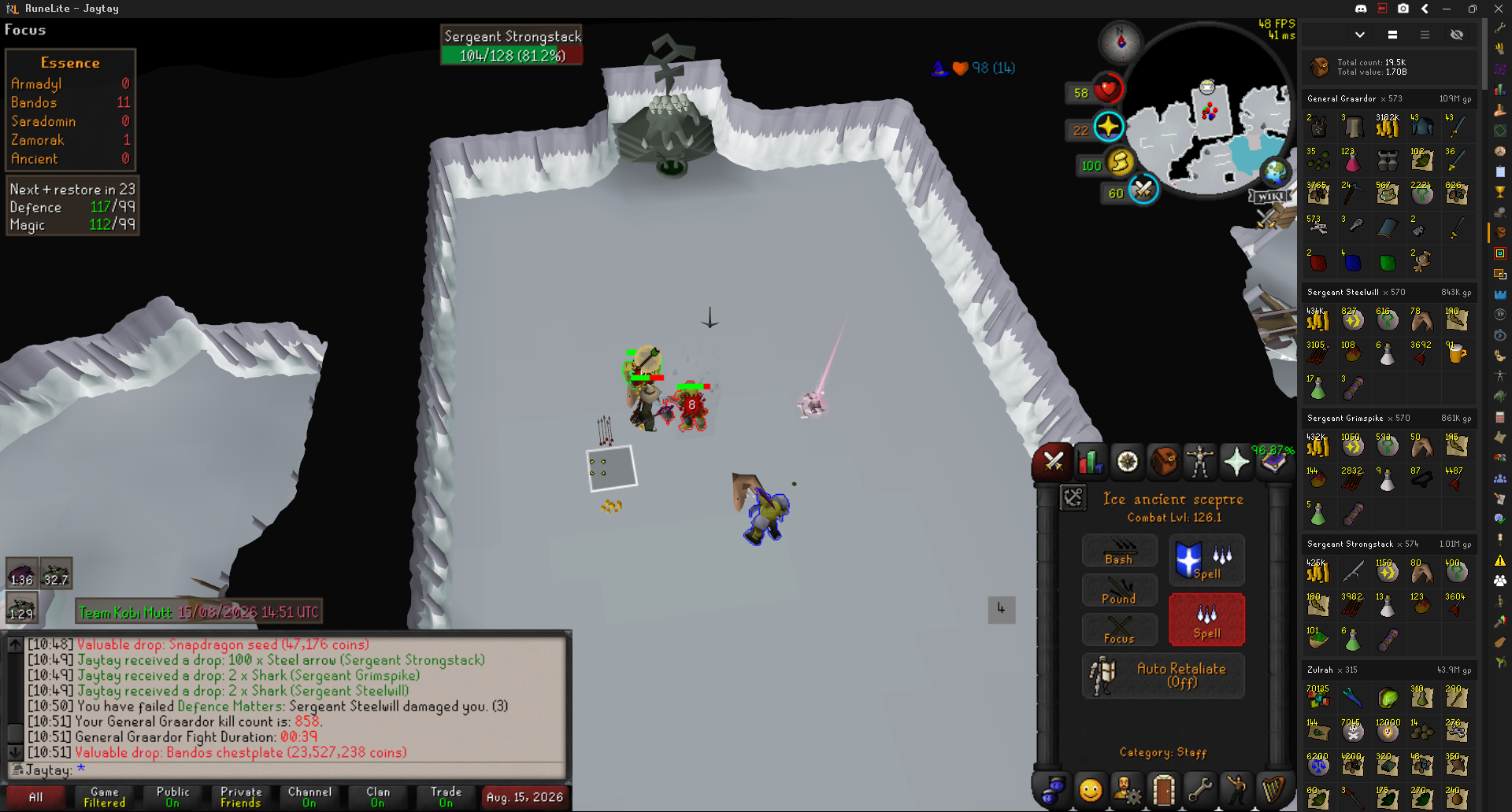 Jaytay's God Wars Dungeon drop