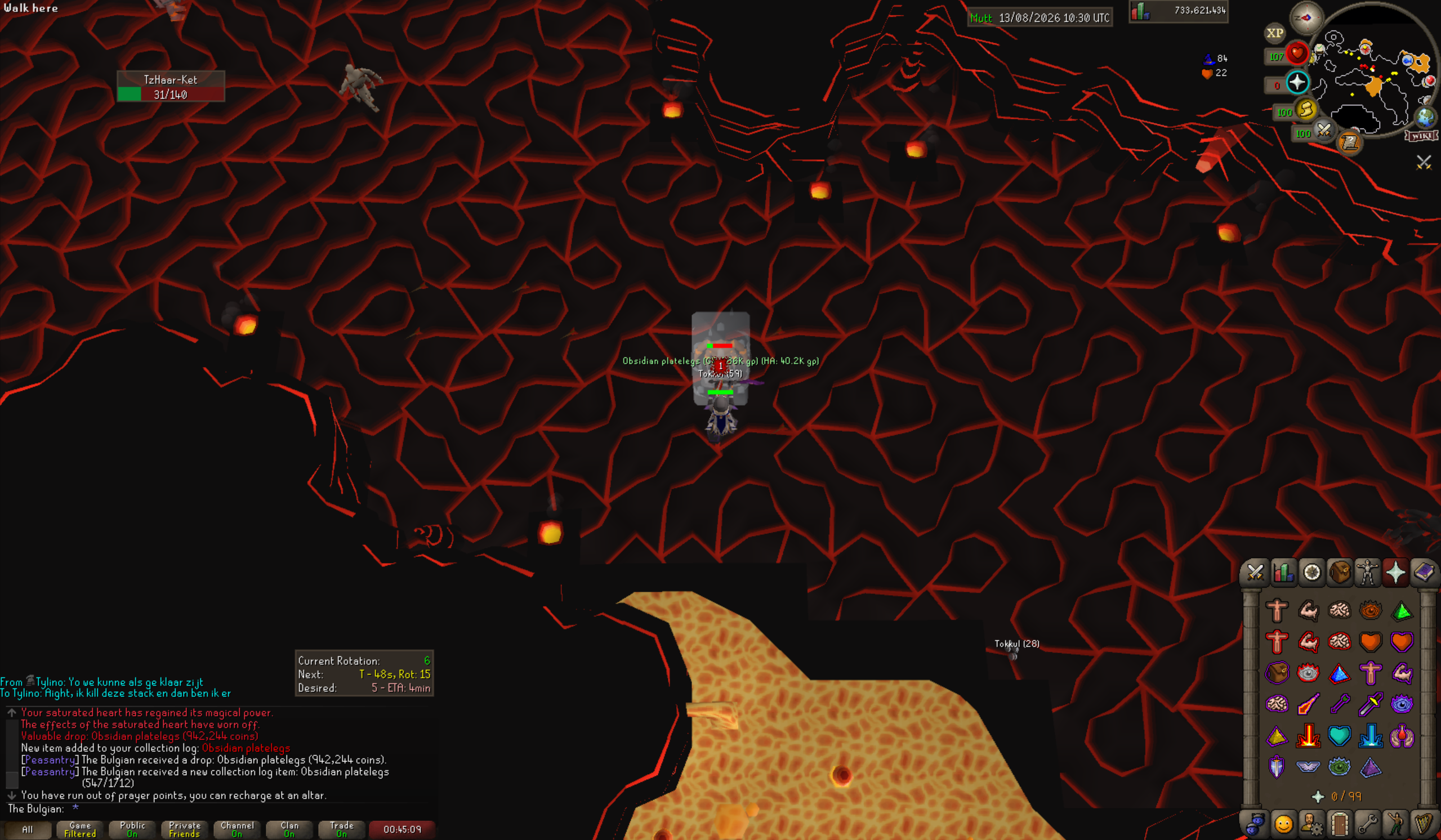 The Bulgian's Obsidian Armor drop