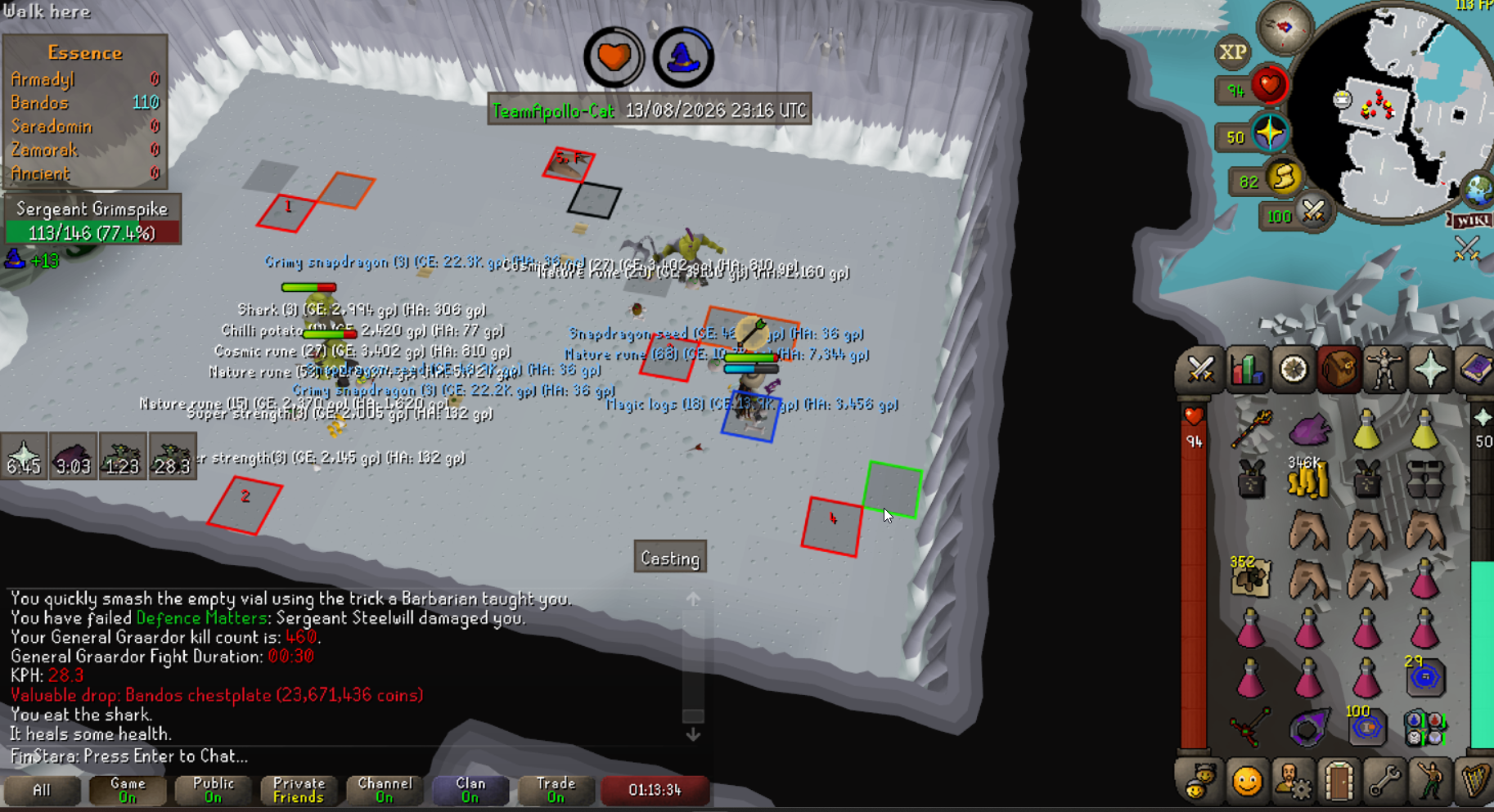 FinStara's God Wars Dungeon drop