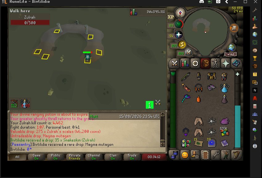 ilivtilidie's Zulrah drop