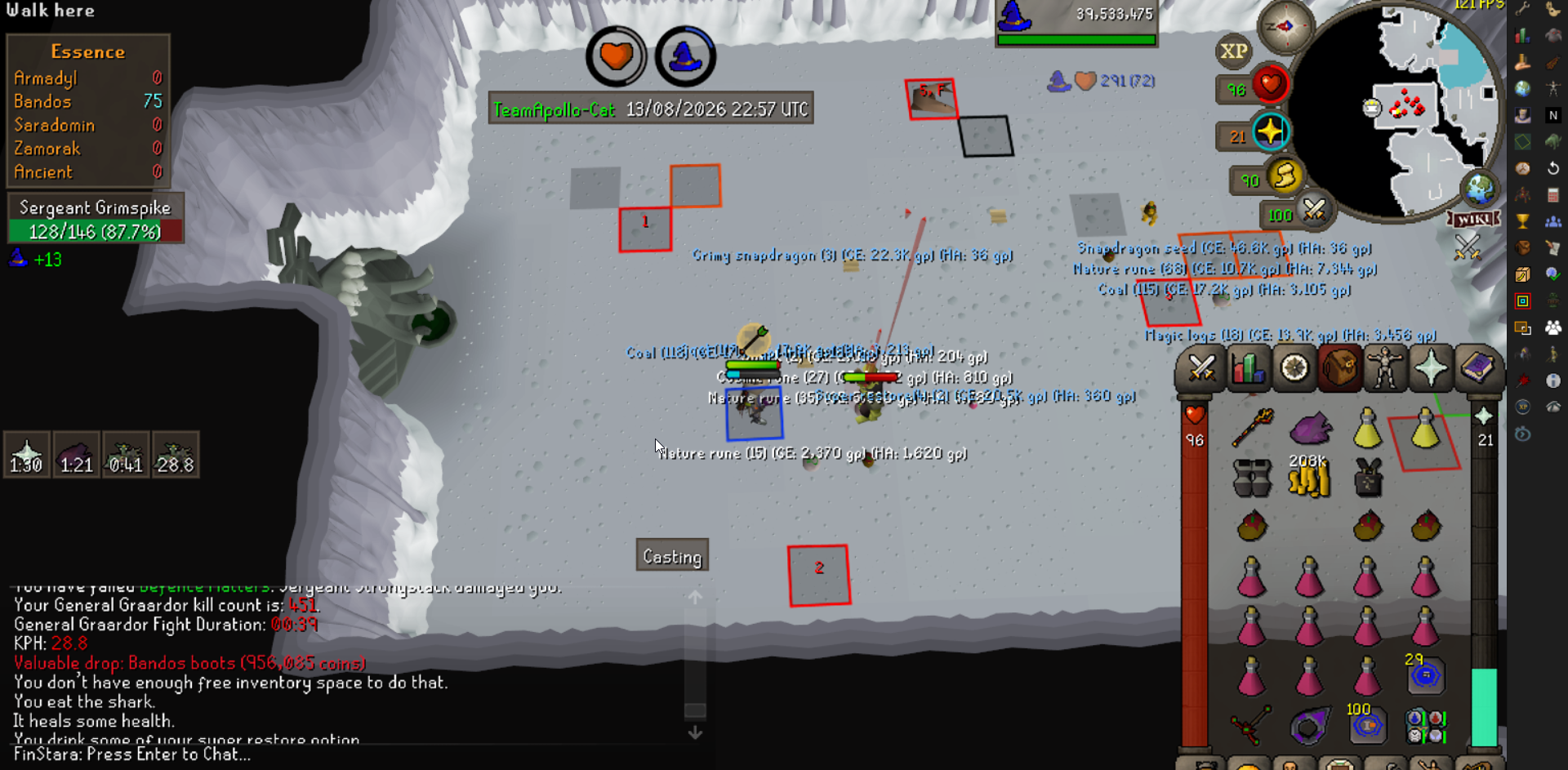 FinStara's God Wars Dungeon drop