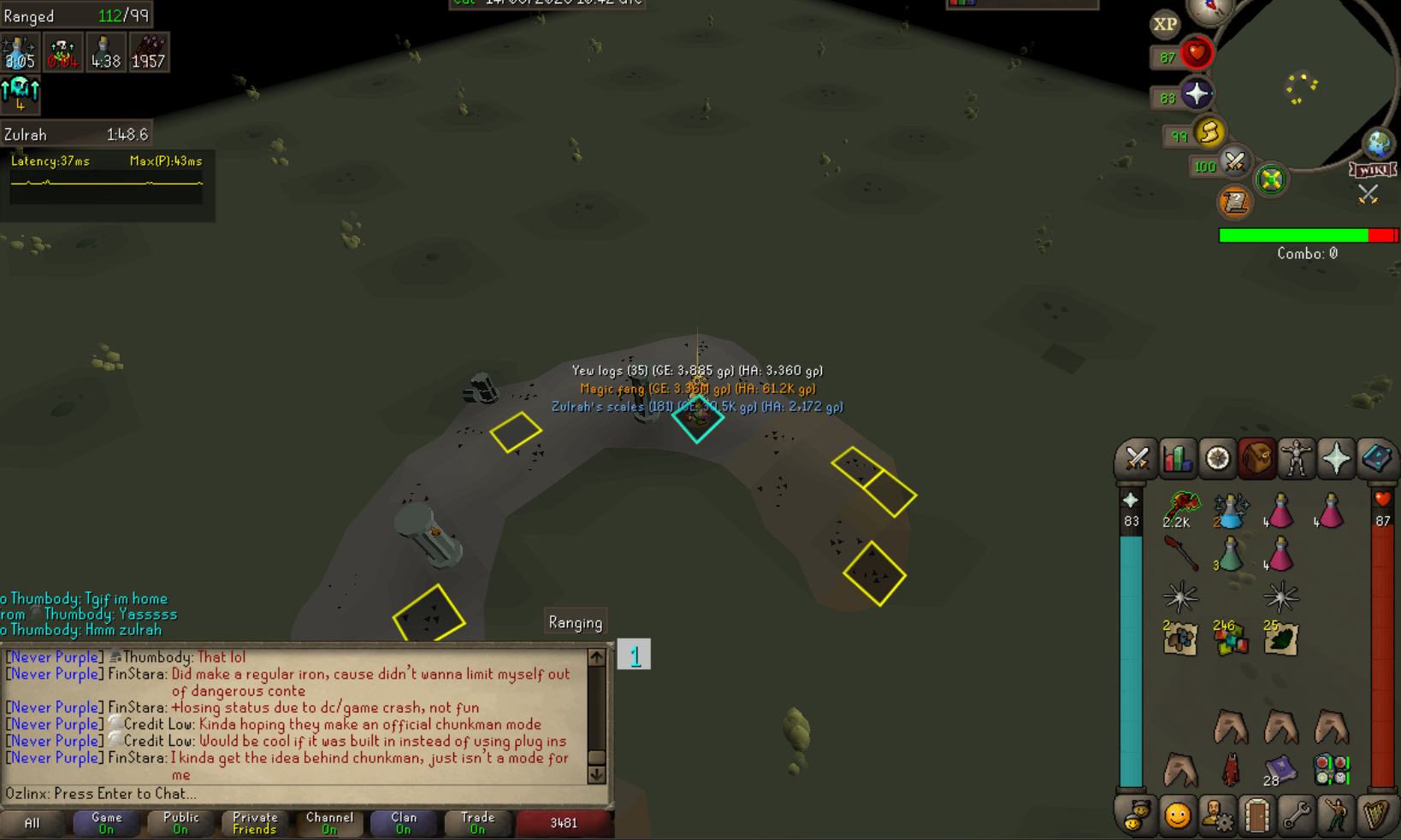 Ozlinx's Zulrah drop