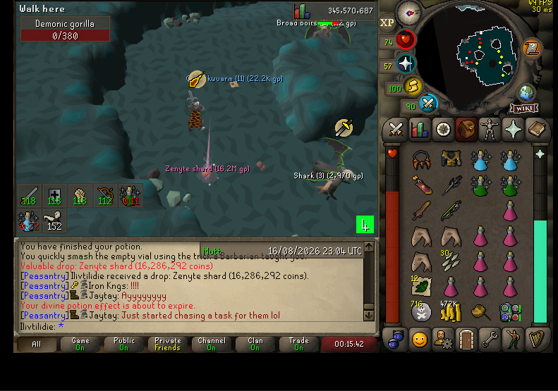 ilivtilidie's Demonic Gorilla Uniques drop