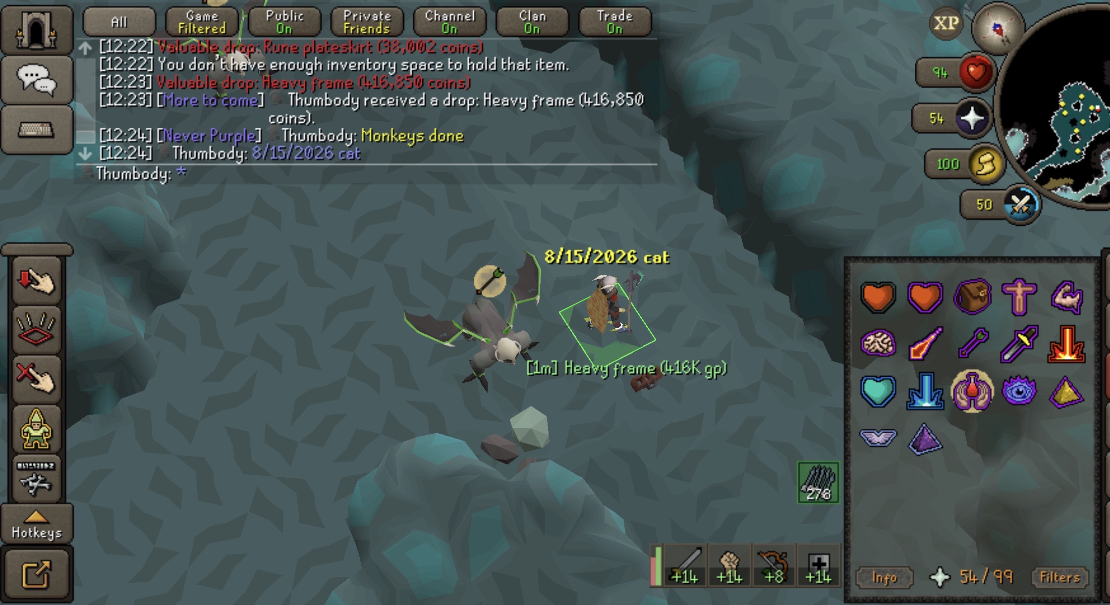 Thumbody's Demonic Gorilla Uniques drop