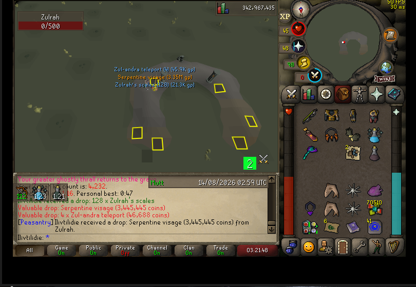 ilivtilidie's Zulrah drop