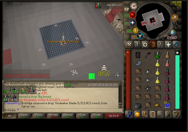 ilivtilidie's Wilderness Bosses (Callisto, Venenatis & Vet'ion) drop