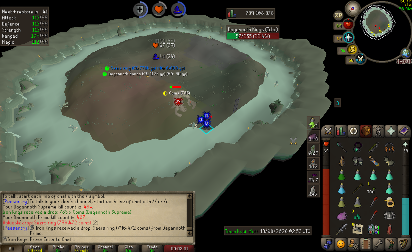 Iron Kngs's Dagannoth King Rings drop